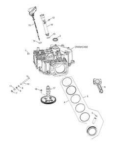 Kohler Zt730-3011 Crankcase Diagram and Parts List for Z-FORCELZ48 (53ATDAGB-53ATDAGB050)(2015) Cub Cadet Lawn Tractor